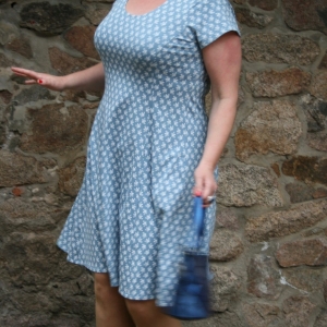 STERNO bleue kurz Kleid 894 727